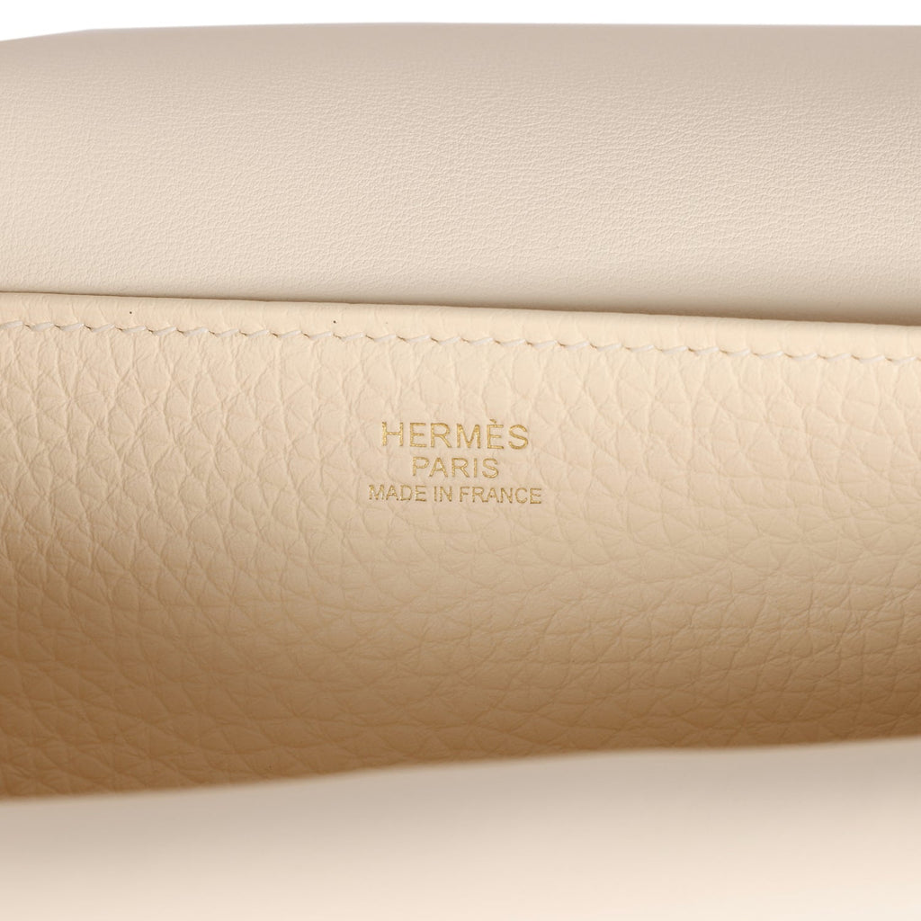 Hermes Halzan 25 Nata Clemence Gold Hardware