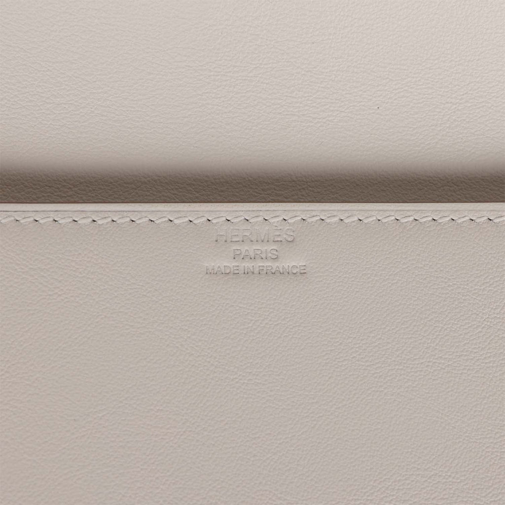 Hermes Shadow Kelly Cut Gris Pale Swift