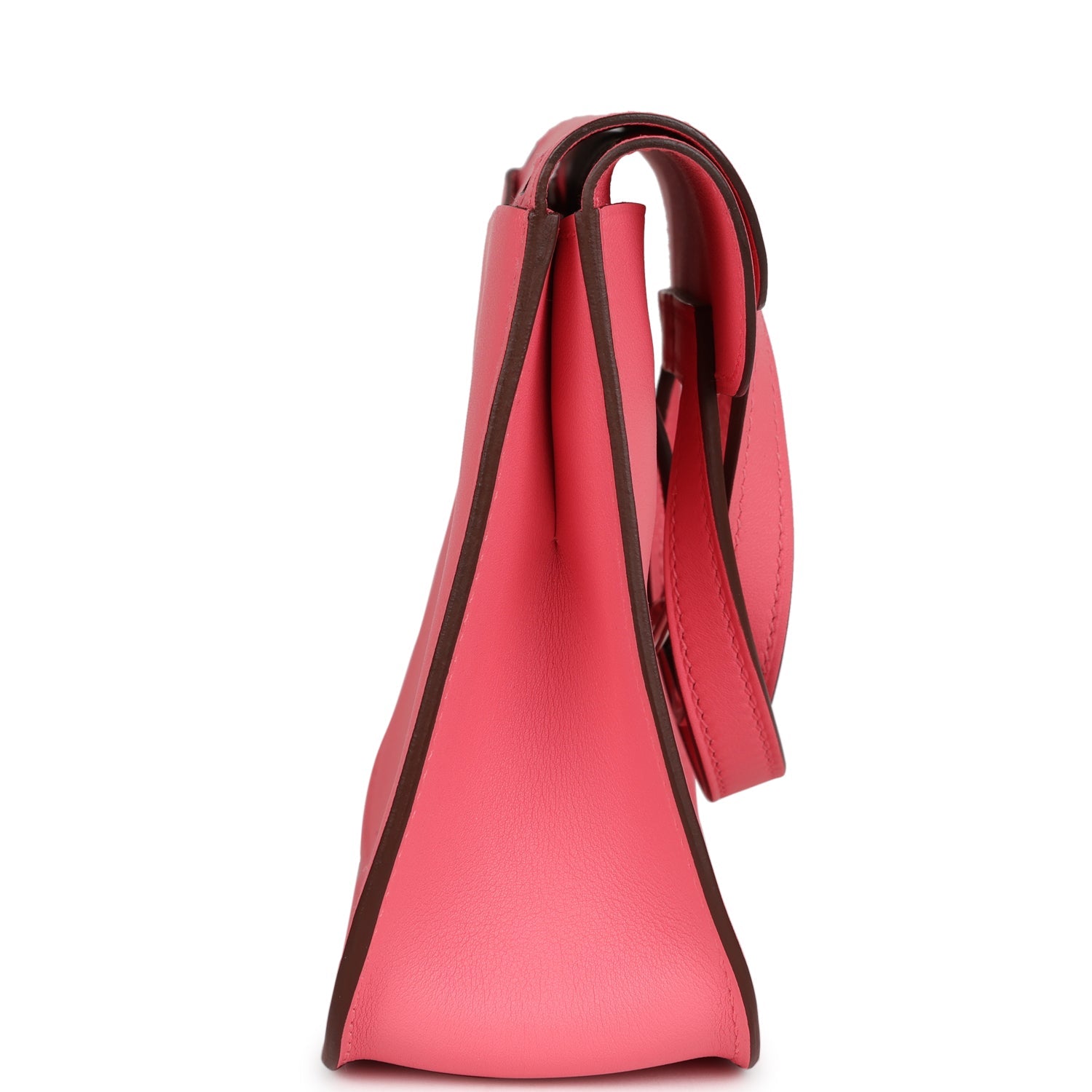 Hermes Mini Halzan Rose Azalee Swift Palladium Hardware