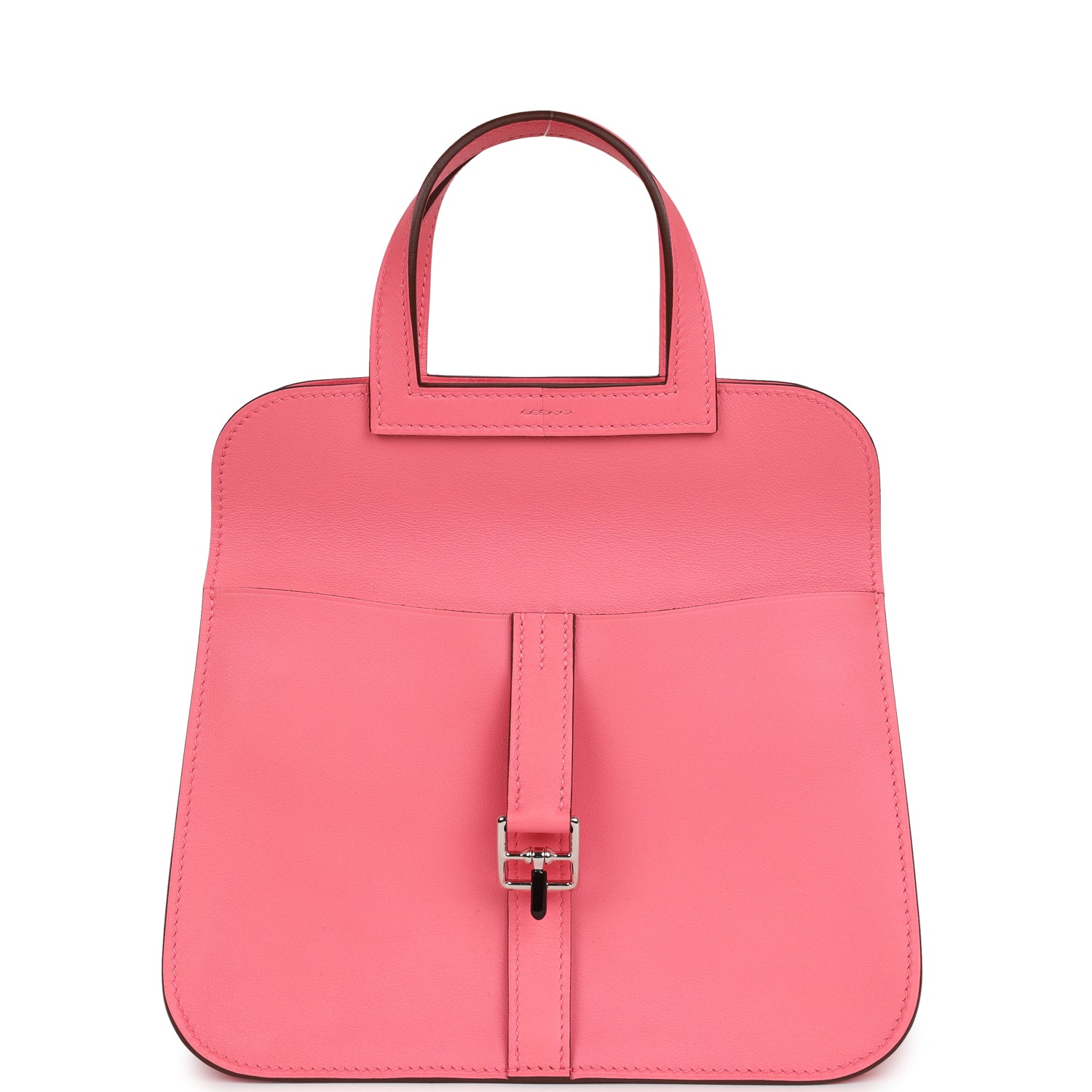 Hermes Mini Halzan Rose Azalee Swift Palladium Hardware