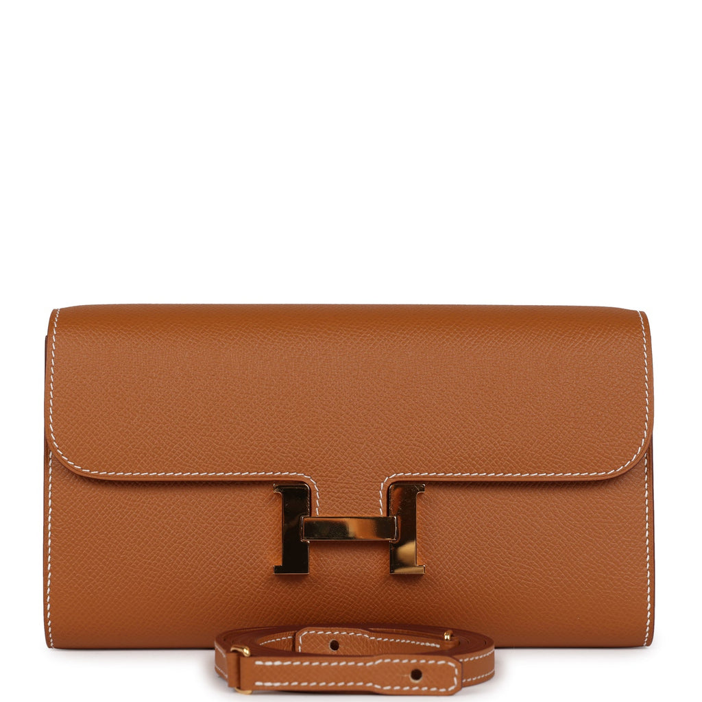 Hermes Constance Wallet To Go Gold Epsom Gold Hardware