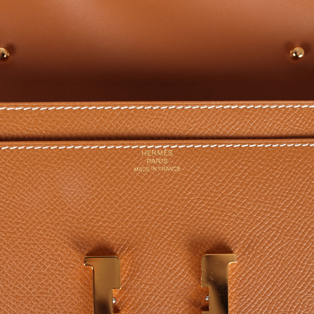 Hermes Constance Wallet To Go Gold Epsom Gold Hardware