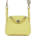 Hermes Mini Lindy Limoncello Clemence Palladium Hardware