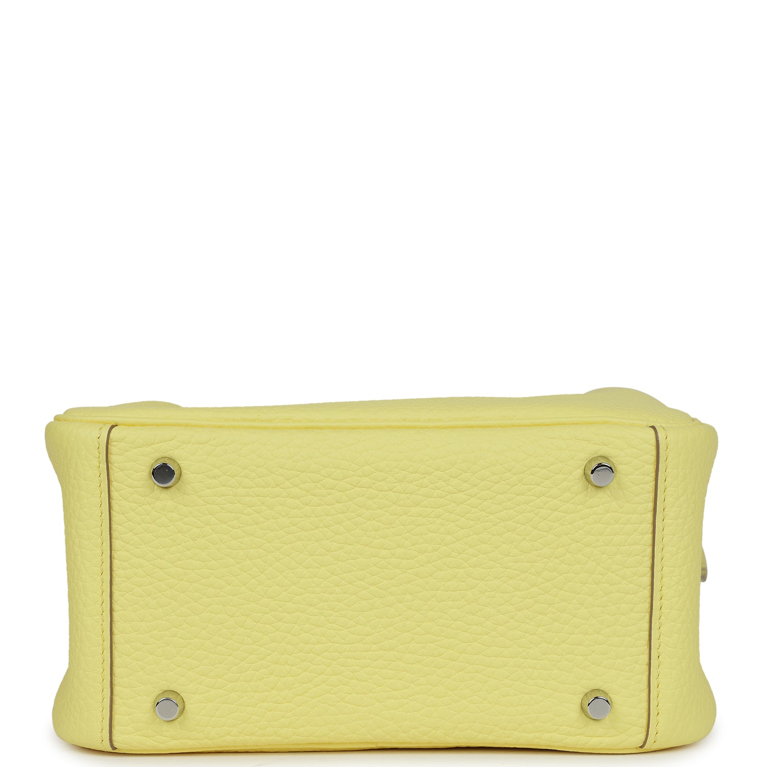 Hermes Mini Lindy Limoncello Clemence Palladium Hardware