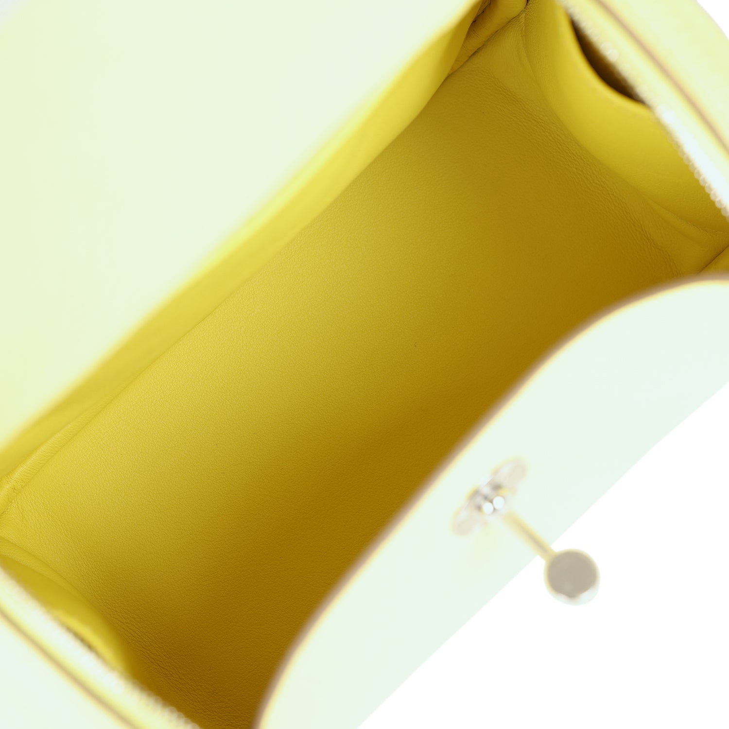 Hermes Mini Lindy Limoncello Clemence Palladium Hardware