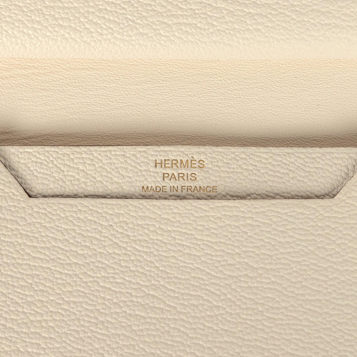 Hermes Bearn Mini Wallet Nata Chevre Gold Hardware