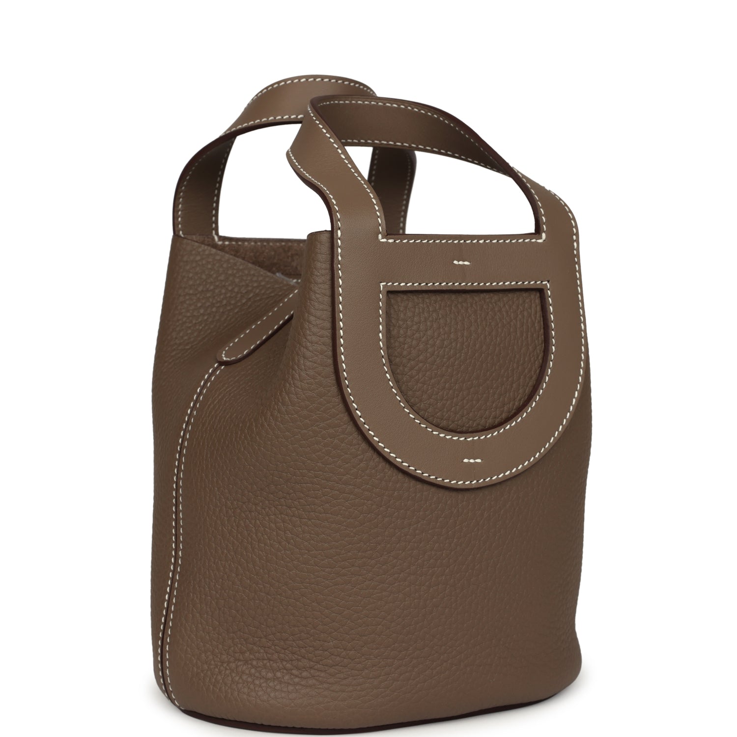 Hermes In-The-Loop 18 Etoupe Clemence and Swift Gold Hardware