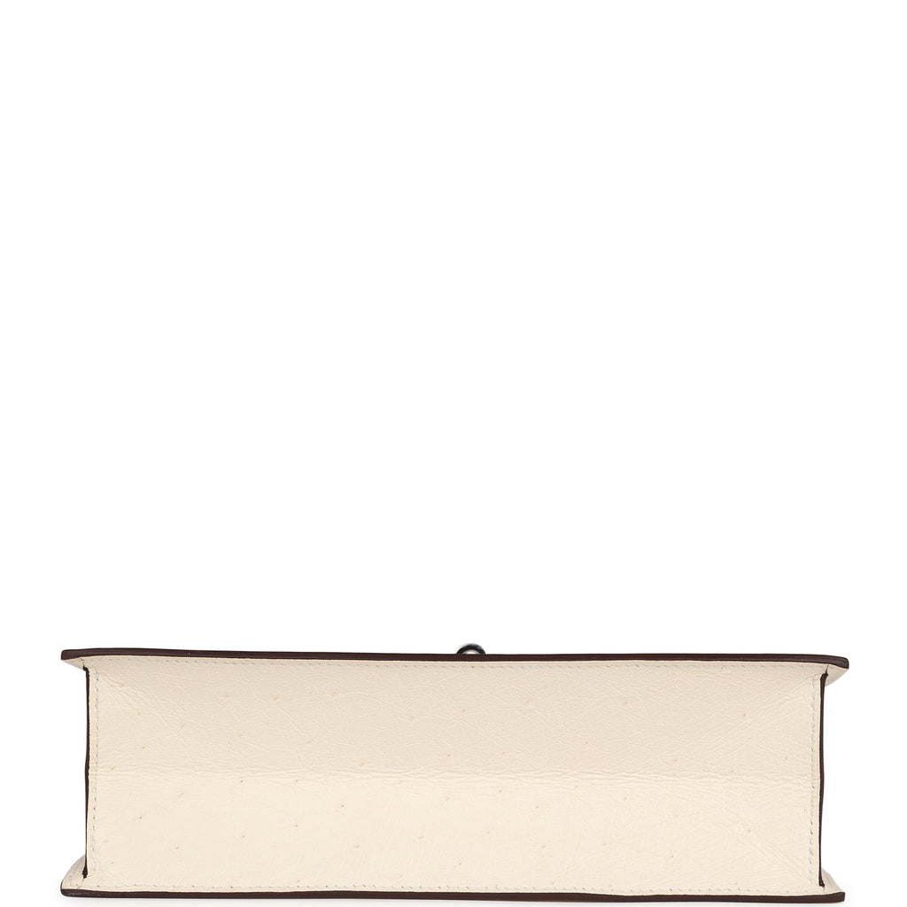 Hermes Kelly Danse Nata Ostrich Palladium Hardware