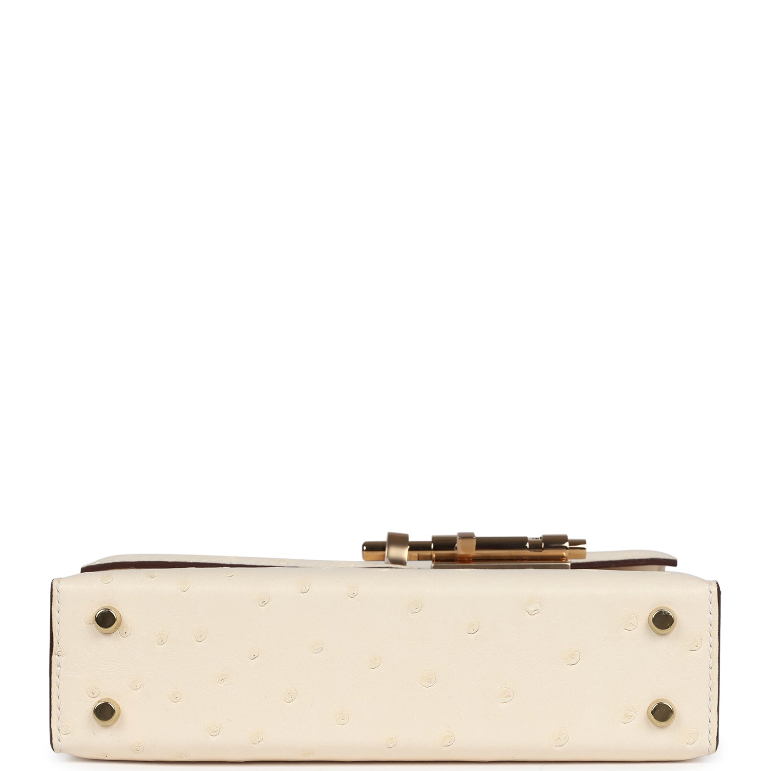 Hermes Mini Verrou Chaine Bag Nata Ostrich Permabrass Hardware