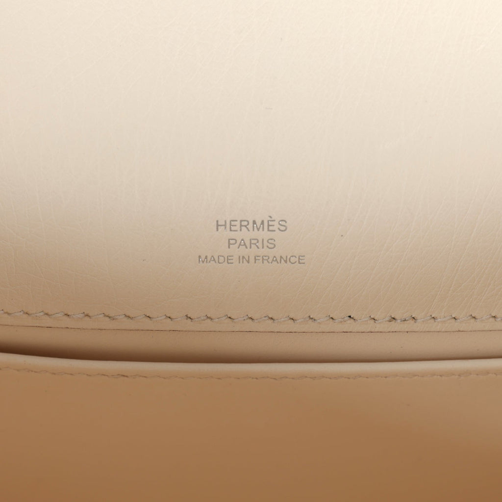 Hermes Kelly Pochette Nata Ostrich Palladium Hardware