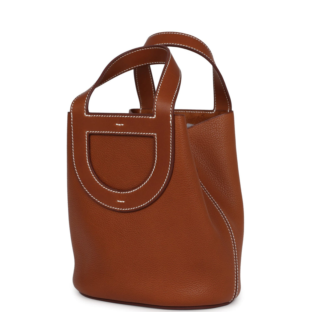 Hermes In-The-Loop 18 Fauve Barenia Faubourg Gold Hardware