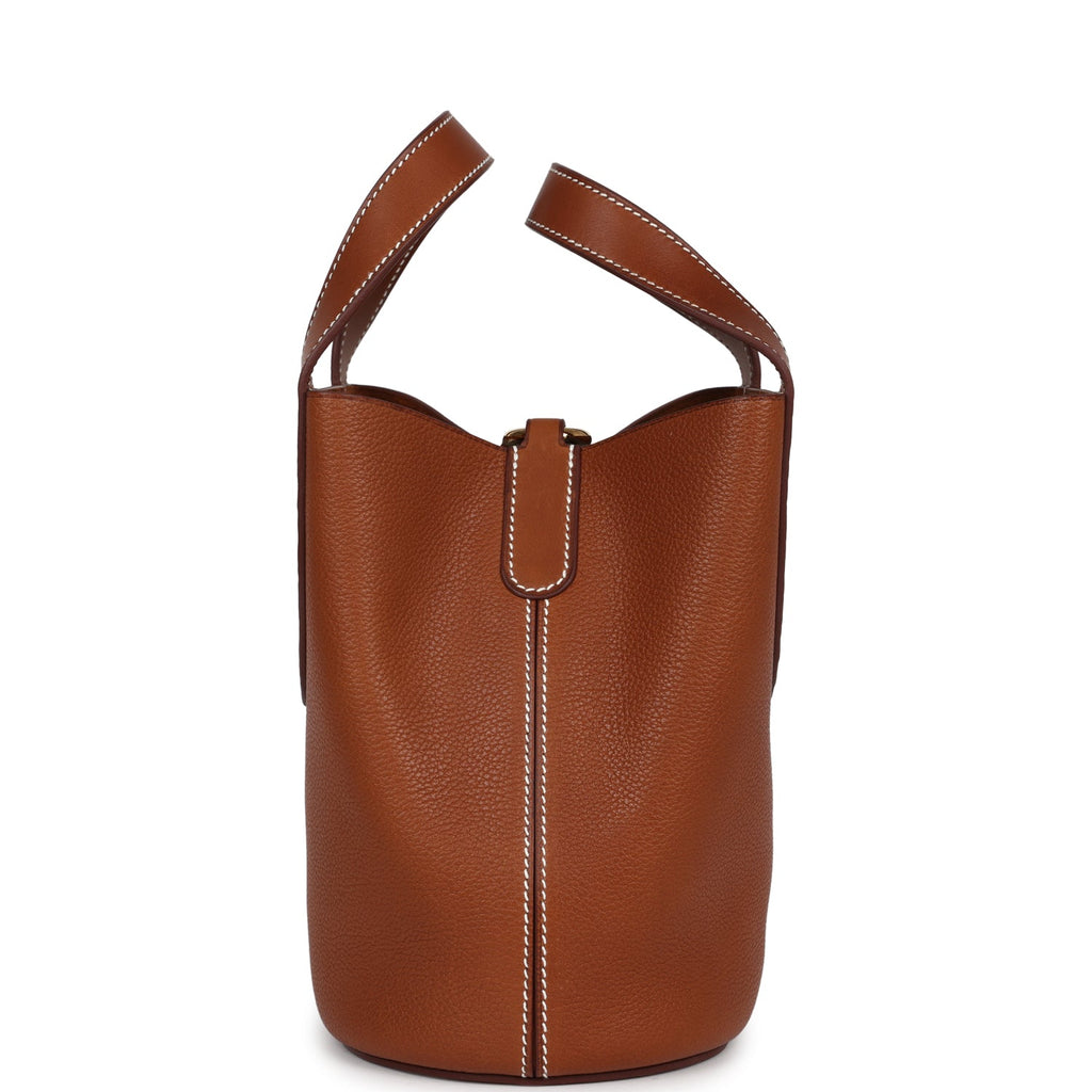 Hermes In-The-Loop 18 Fauve Barenia Faubourg Gold Hardware