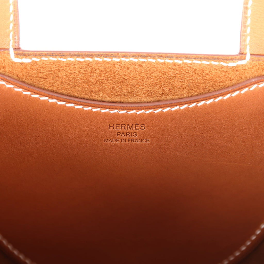 Hermes In-The-Loop 18 Fauve Barenia Faubourg Gold Hardware