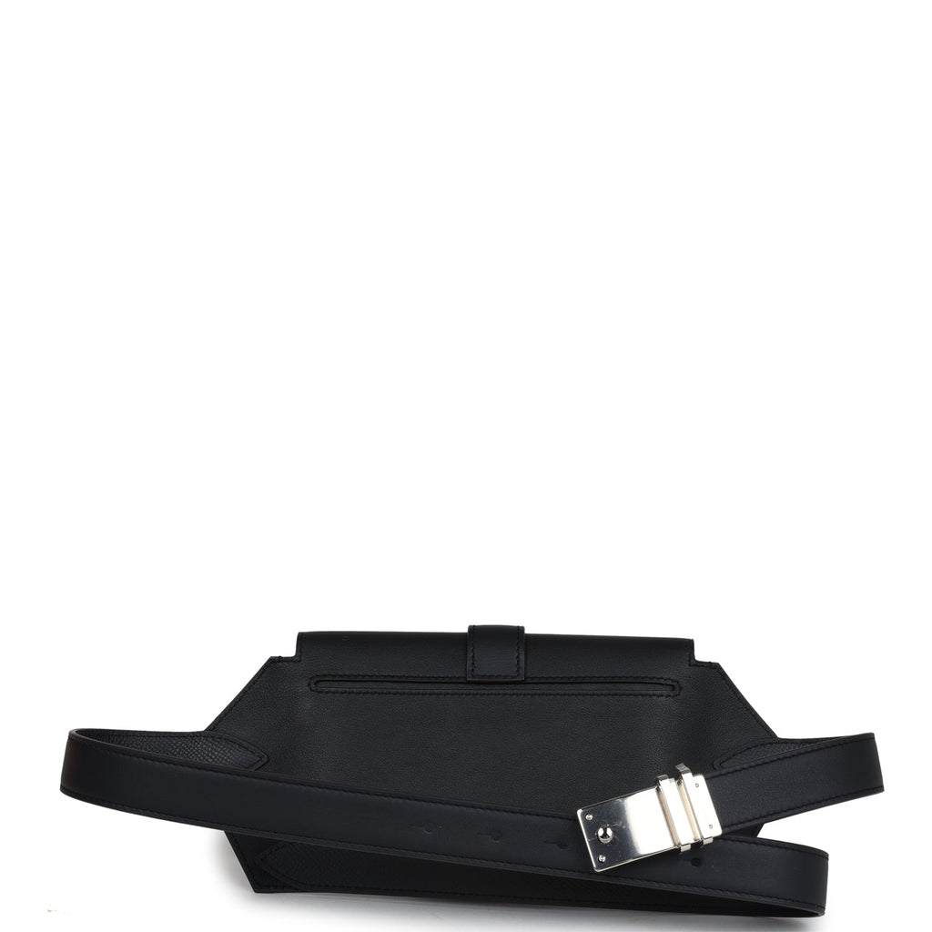 Hermes Elan Pocket Belt 24 Black Swift Palladium Hardware