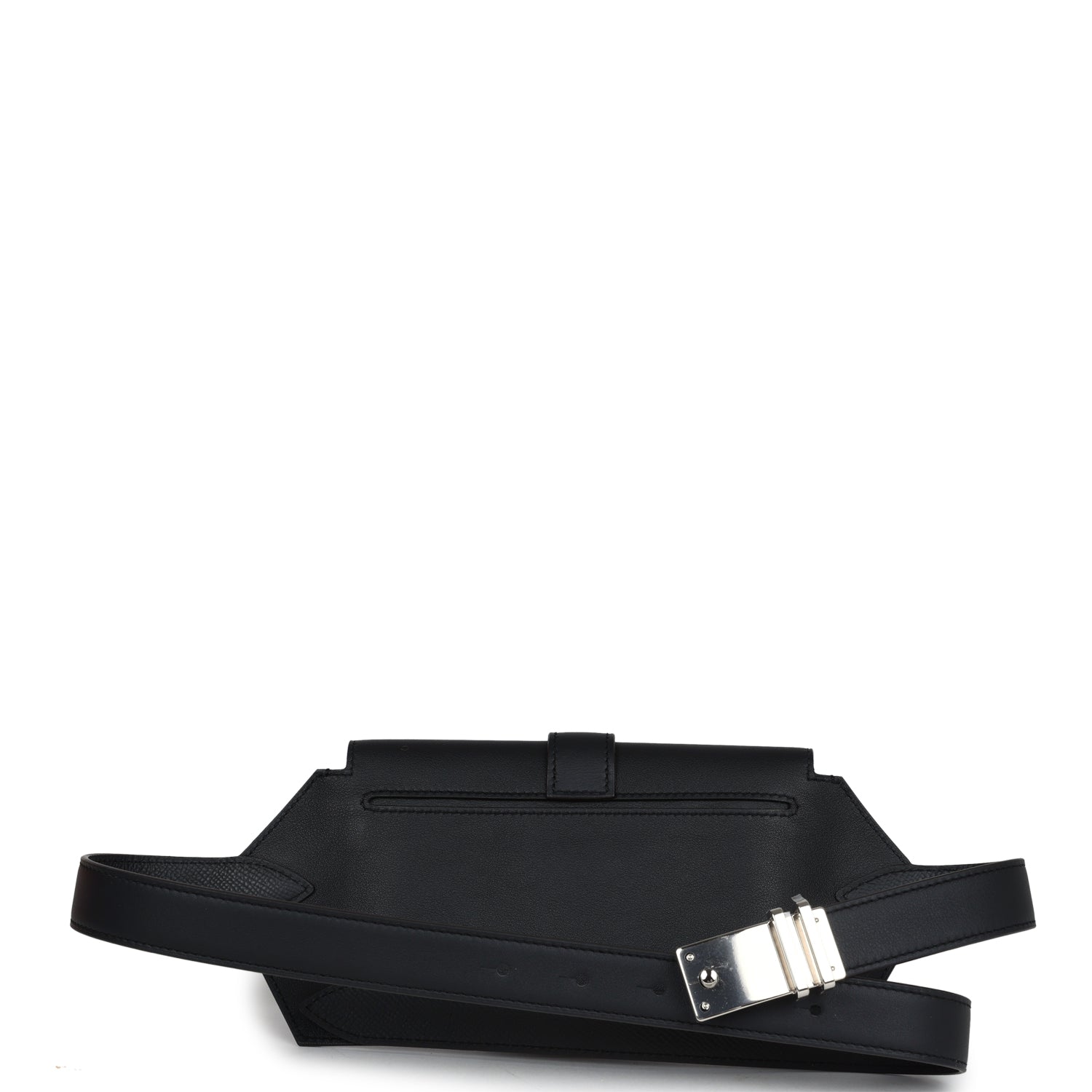 Hermes Elan Pocket Belt 24 Black Swift Palladium Hardware