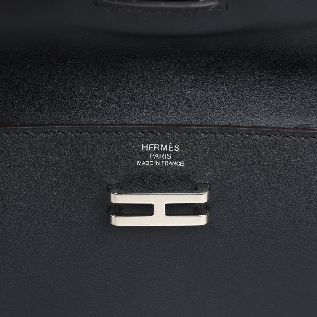 Hermes Elan Pocket Belt 24 Black Swift Palladium Hardware