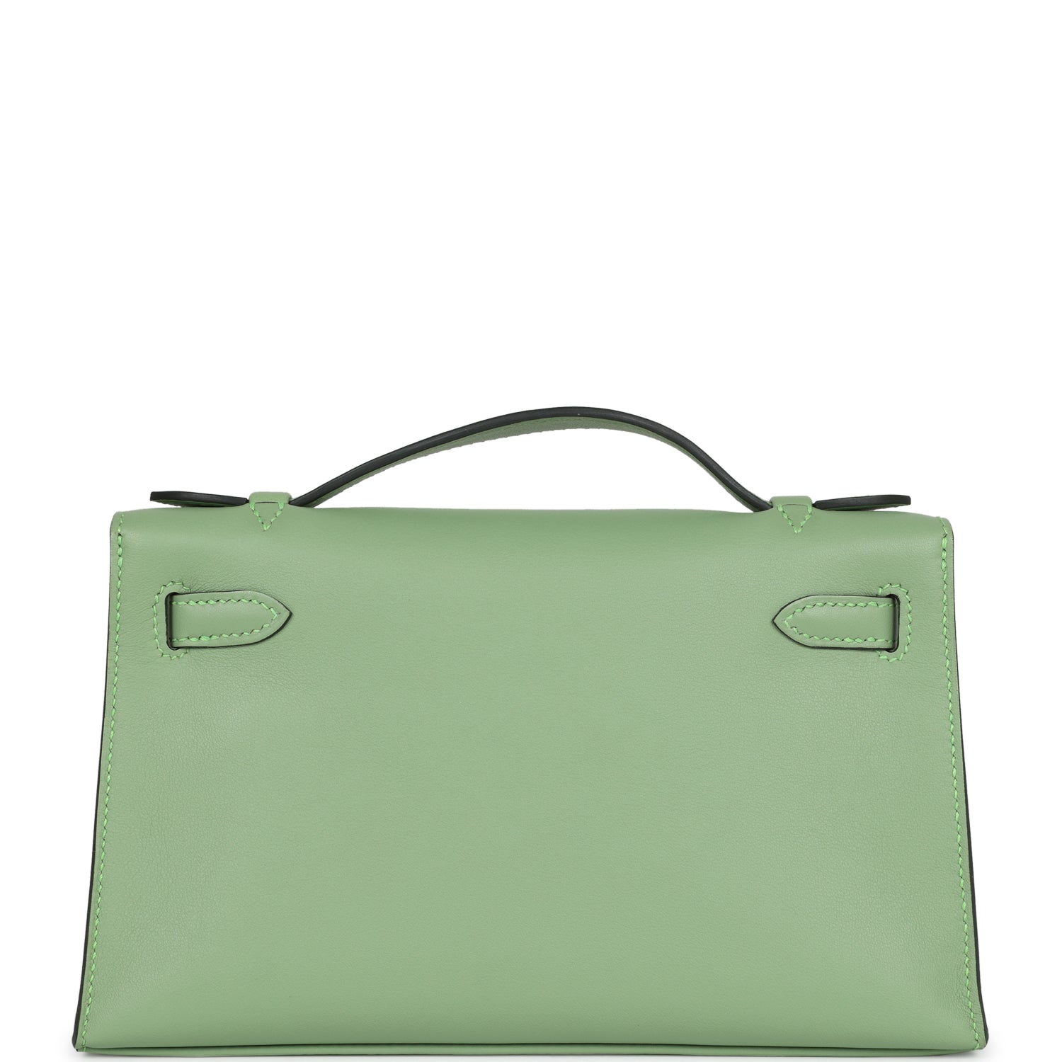 Hermes Kelly Pochette Vert Criquet Swift Gold Hardware