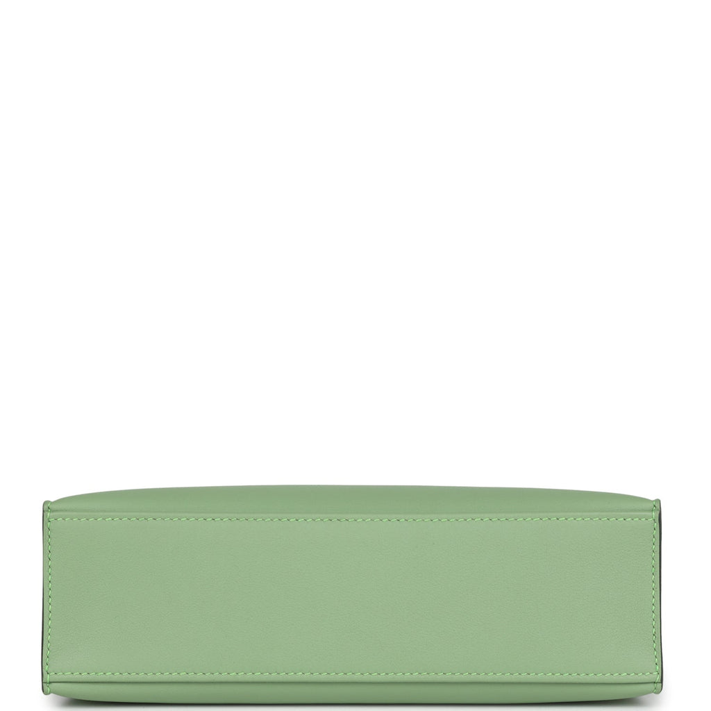 Hermes Kelly Pochette Vert Criquet Swift Gold Hardware
