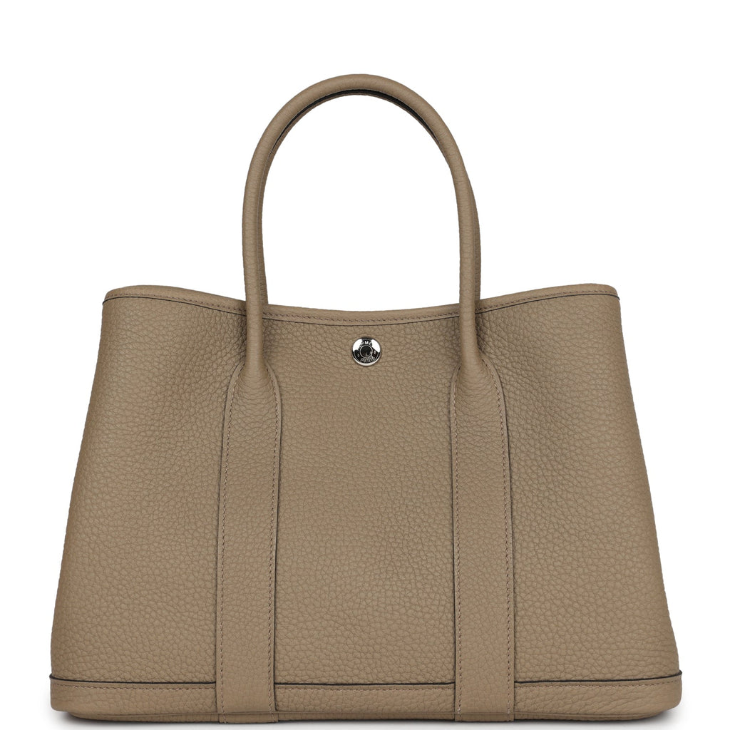 Hermes Garden Party 30 Beige Marfa Negonda Palladium Hardware
