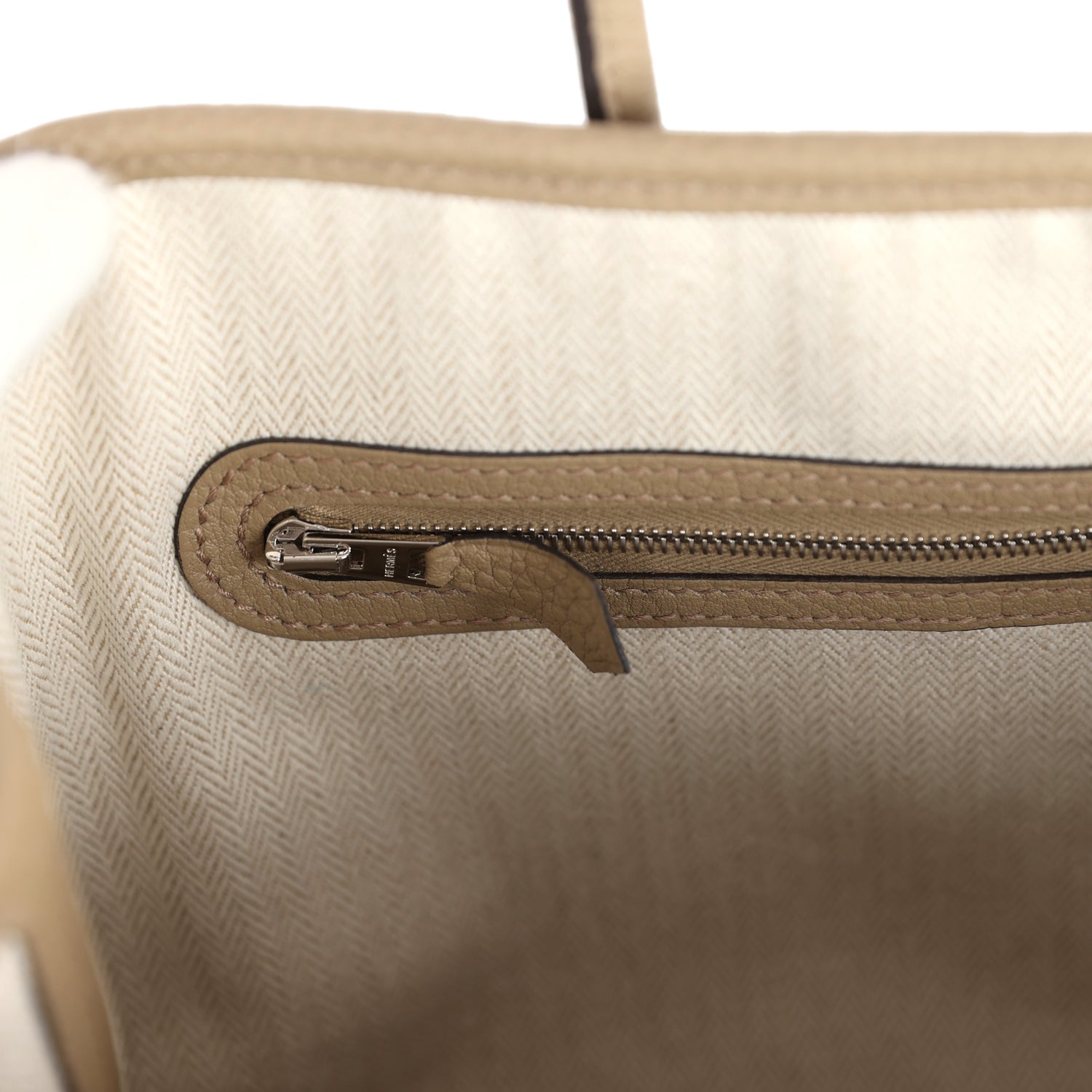 Hermes Garden Party 30 Beige Marfa Negonda Palladium Hardware