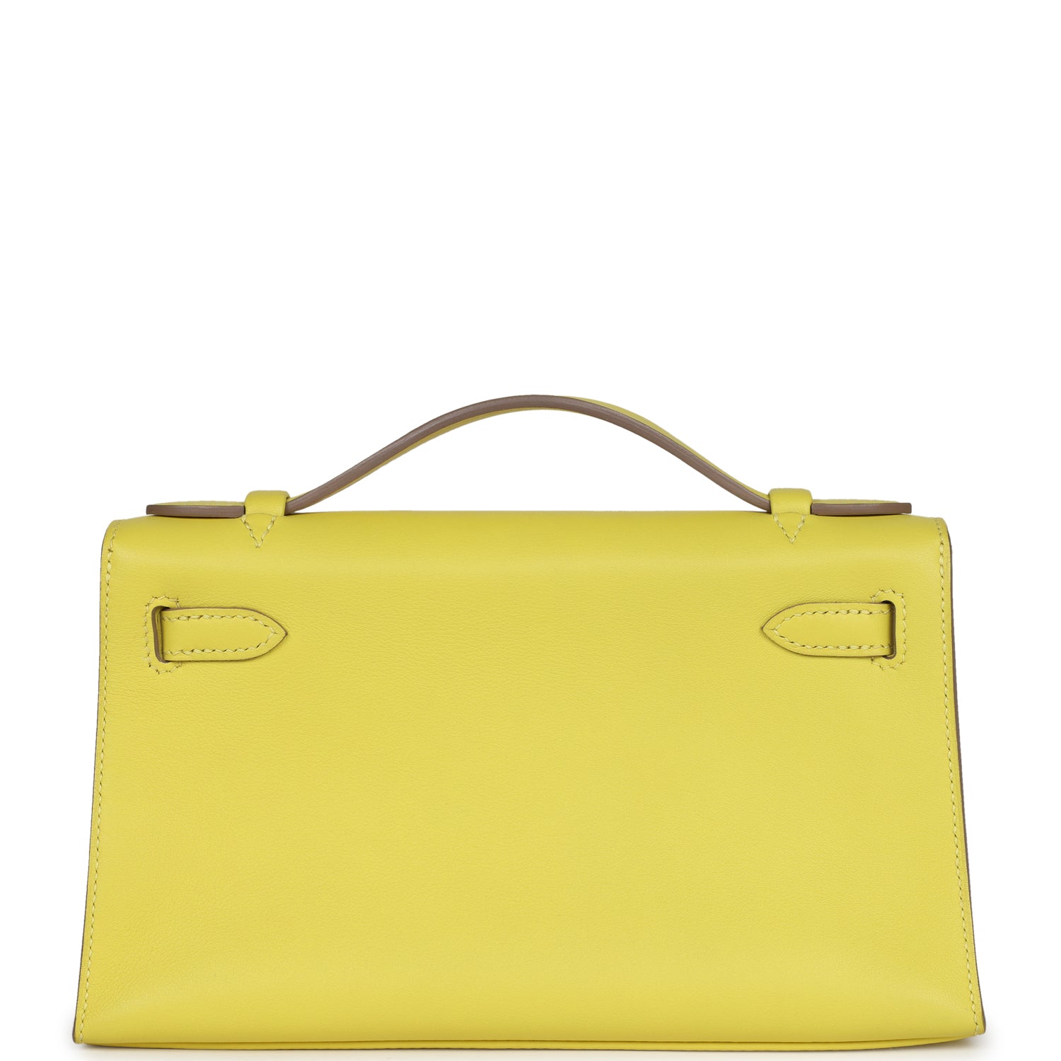 Hermes Kelly Pochette Lime Swift Gold Hardware