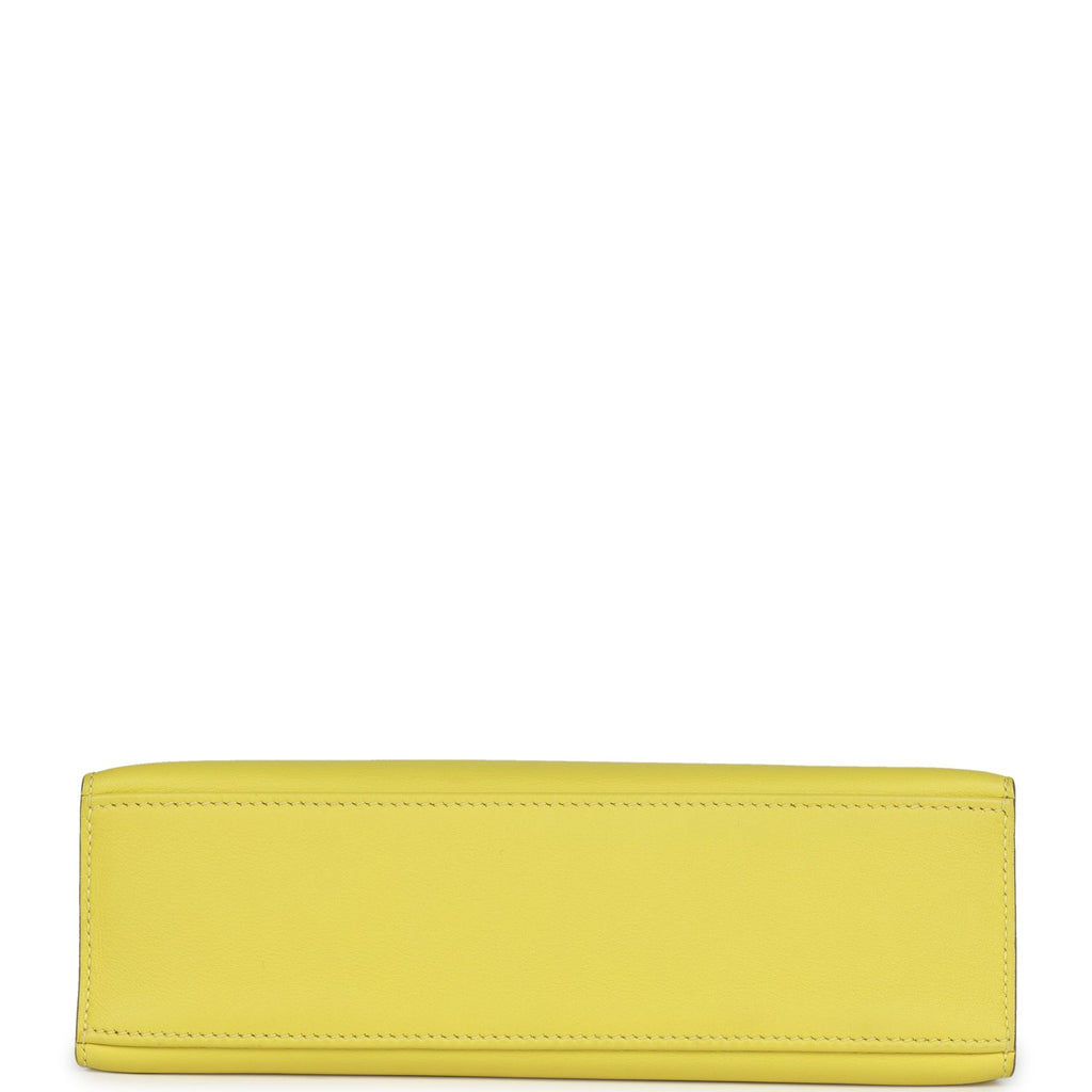 Hermes Kelly Pochette Lime Swift Gold Hardware