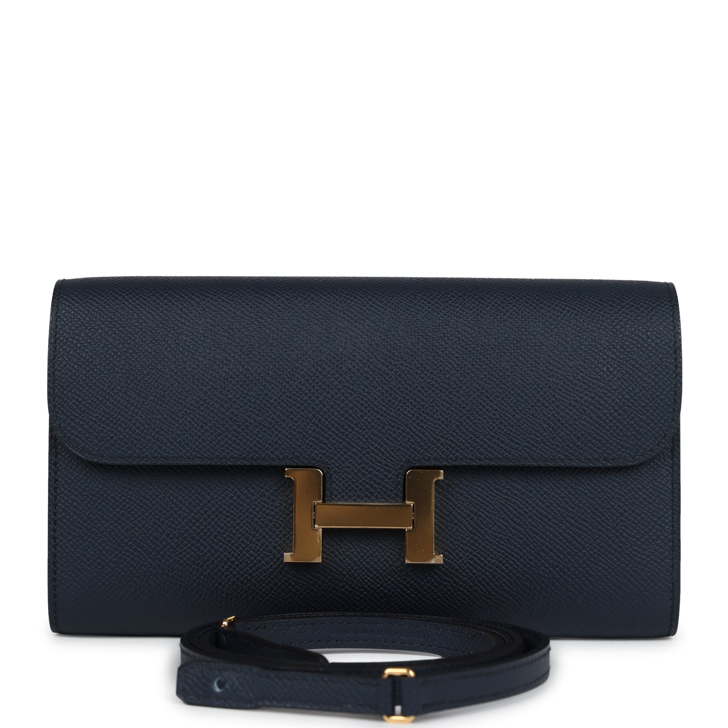 New Hermes Constance To Go Wallet Bleu Indigo Epsom Gold Hardware