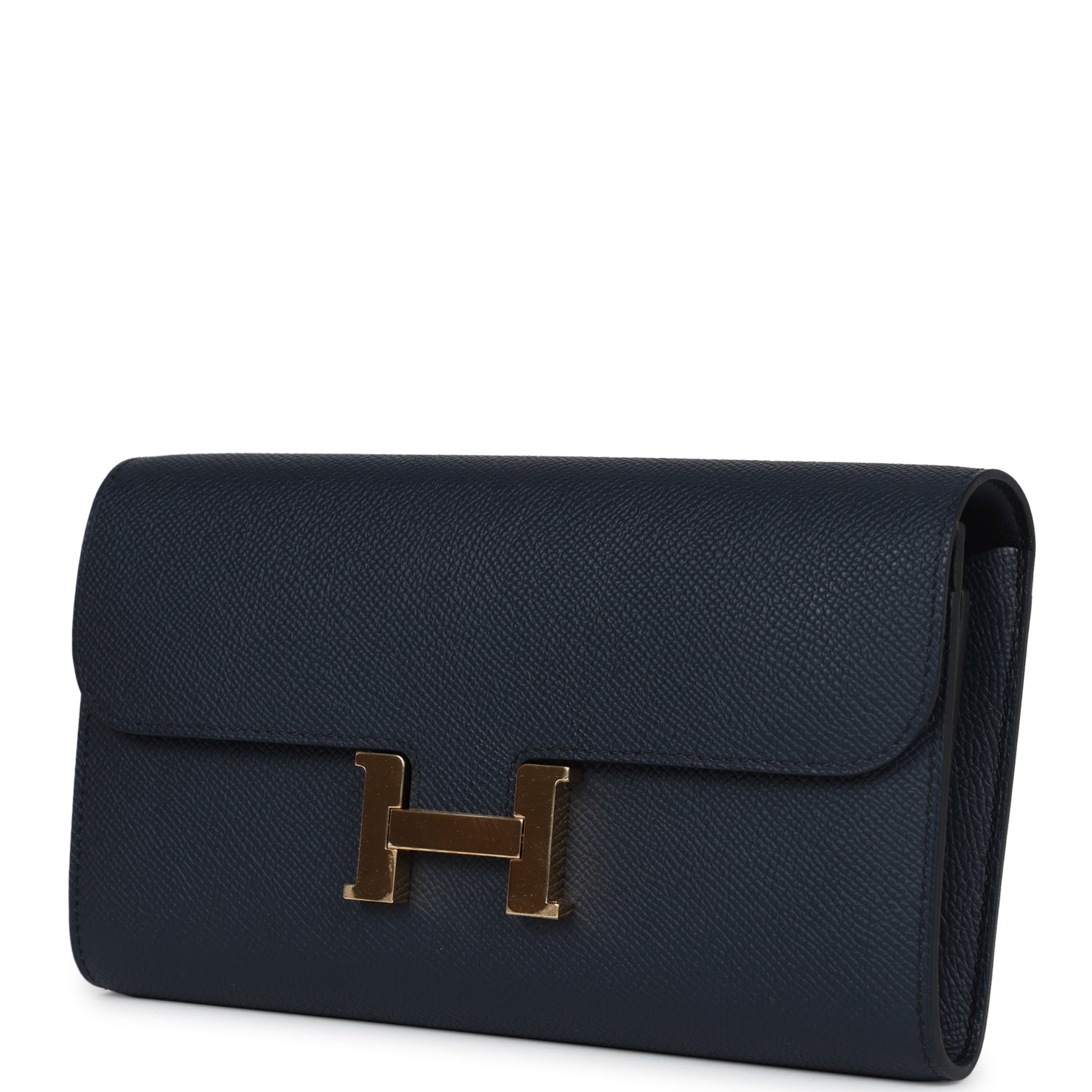 New Hermes Constance To Go Wallet Bleu Indigo Epsom Gold Hardware