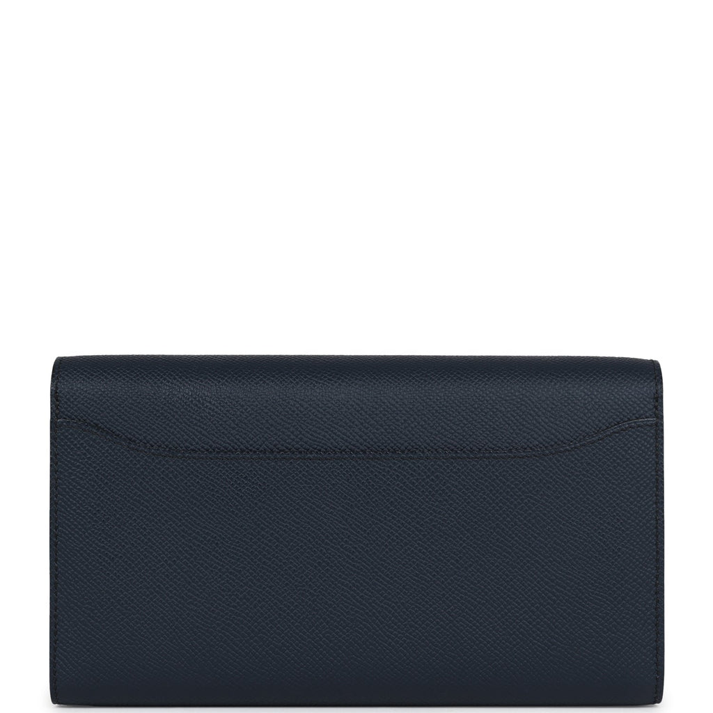 New Hermes Constance To Go Wallet Bleu Indigo Epsom Gold Hardware