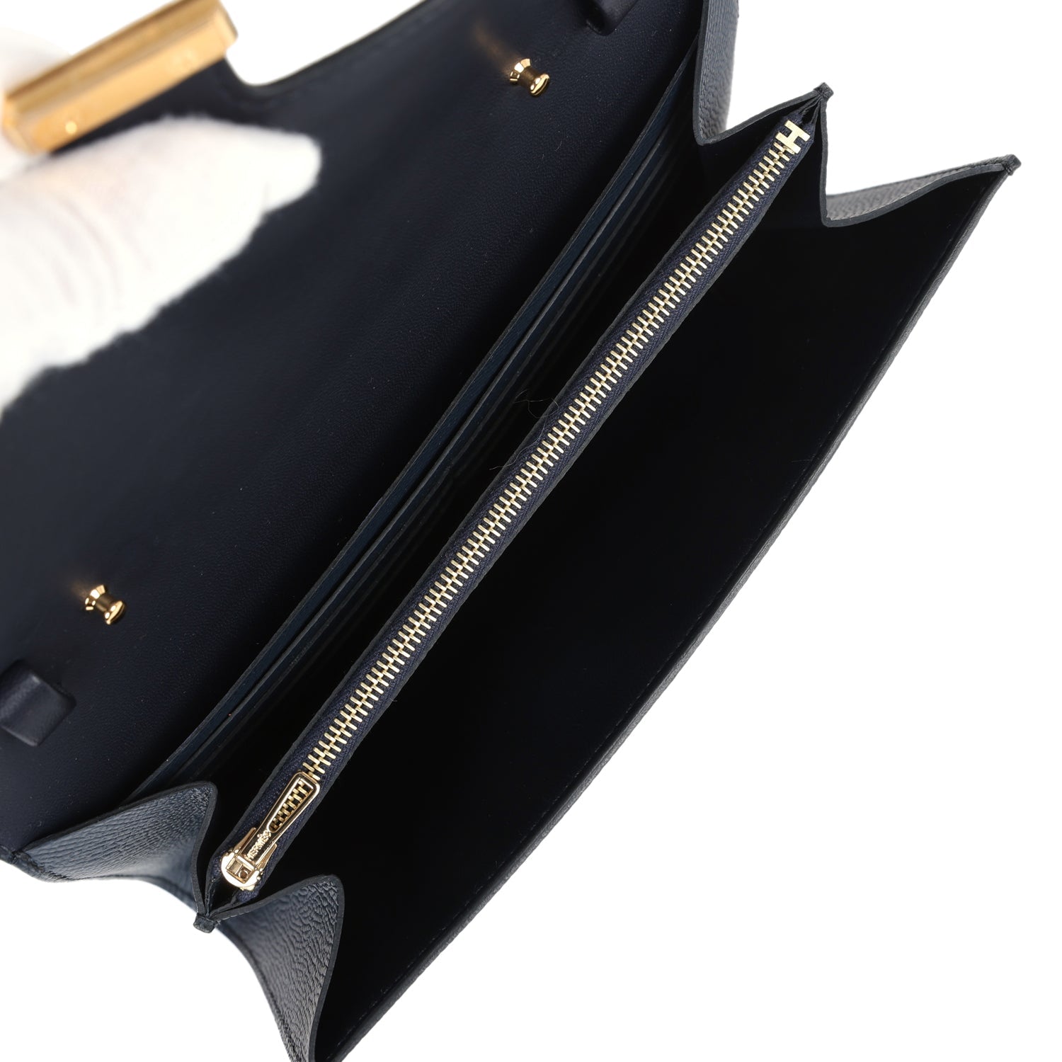 New Hermes Constance To Go Wallet Bleu Indigo Epsom Gold Hardware