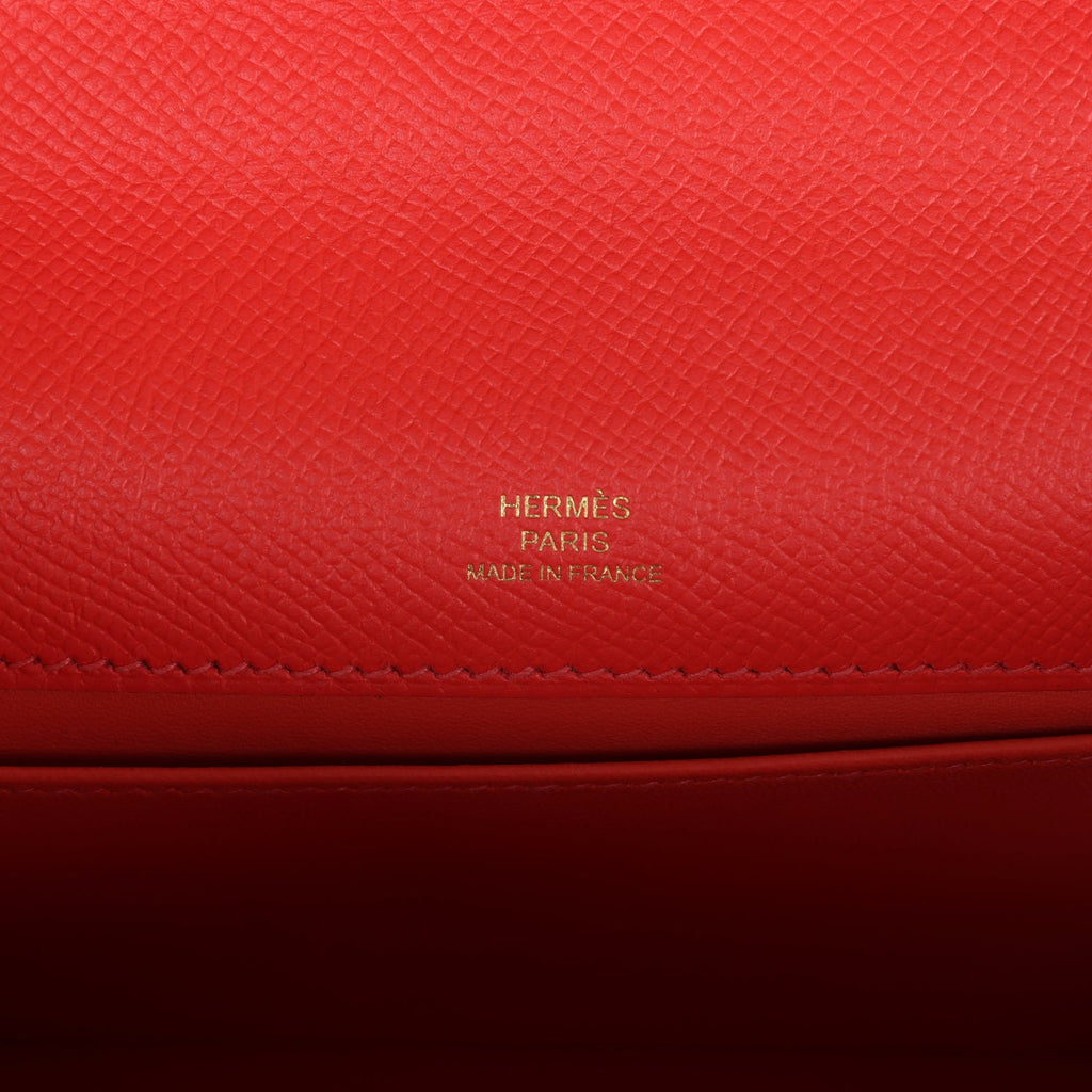 Hermes Kelly Pochette Rose Jaipur Epsom Gold Hardware