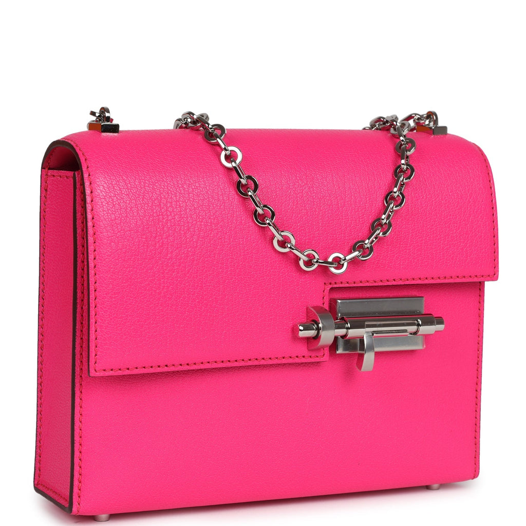 Hermes Mini Verrou Chaine Bag Rose Pop Chevre Chamkila Palladium Hardware