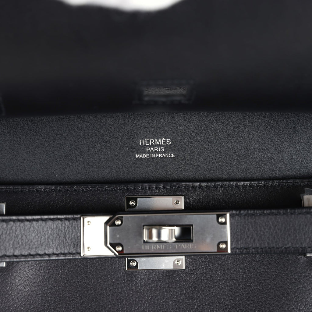 Hermes Jypsiere Mini Black Evergrain Palladium Hardware