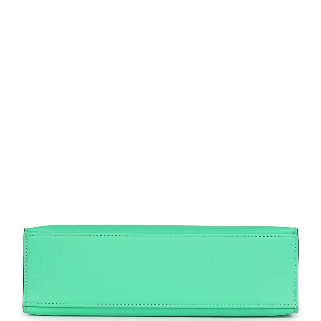 Hermes Kelly Pochette Vert Comics Swift Palladium Hardware