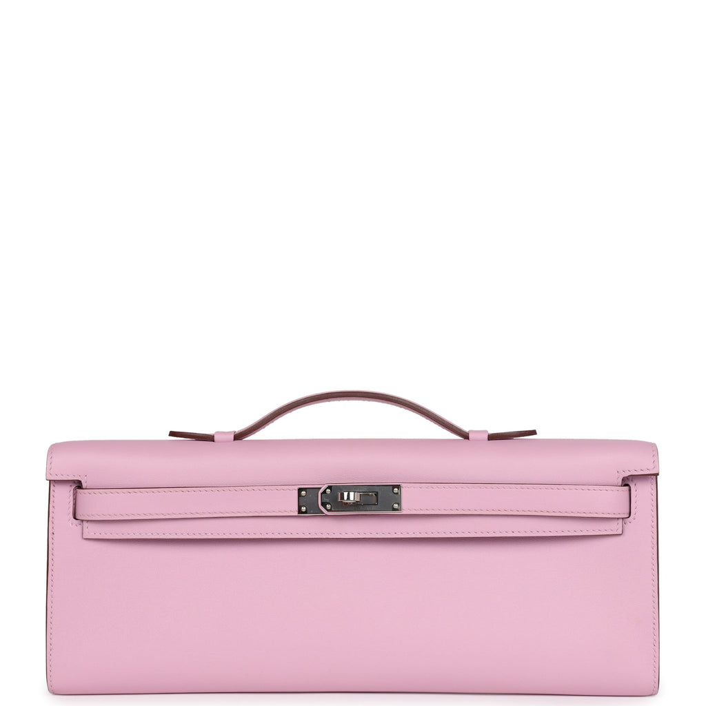 New Hermes Kelly Cut Mauve Sylvestre Swift Palladium Hardware
