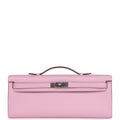 New Hermes Kelly Cut Mauve Sylvestre Swift Palladium Hardware