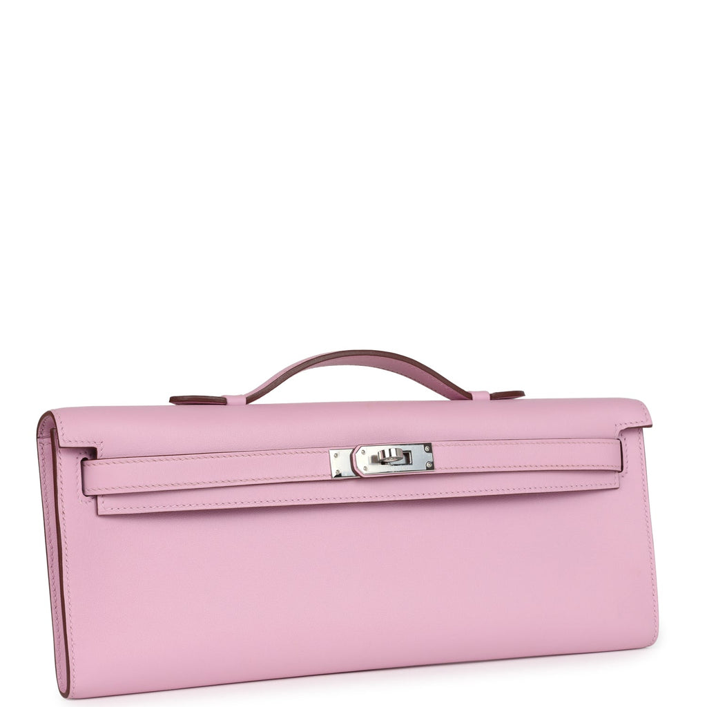 New Hermes Kelly Cut Mauve Sylvestre Swift Palladium Hardware