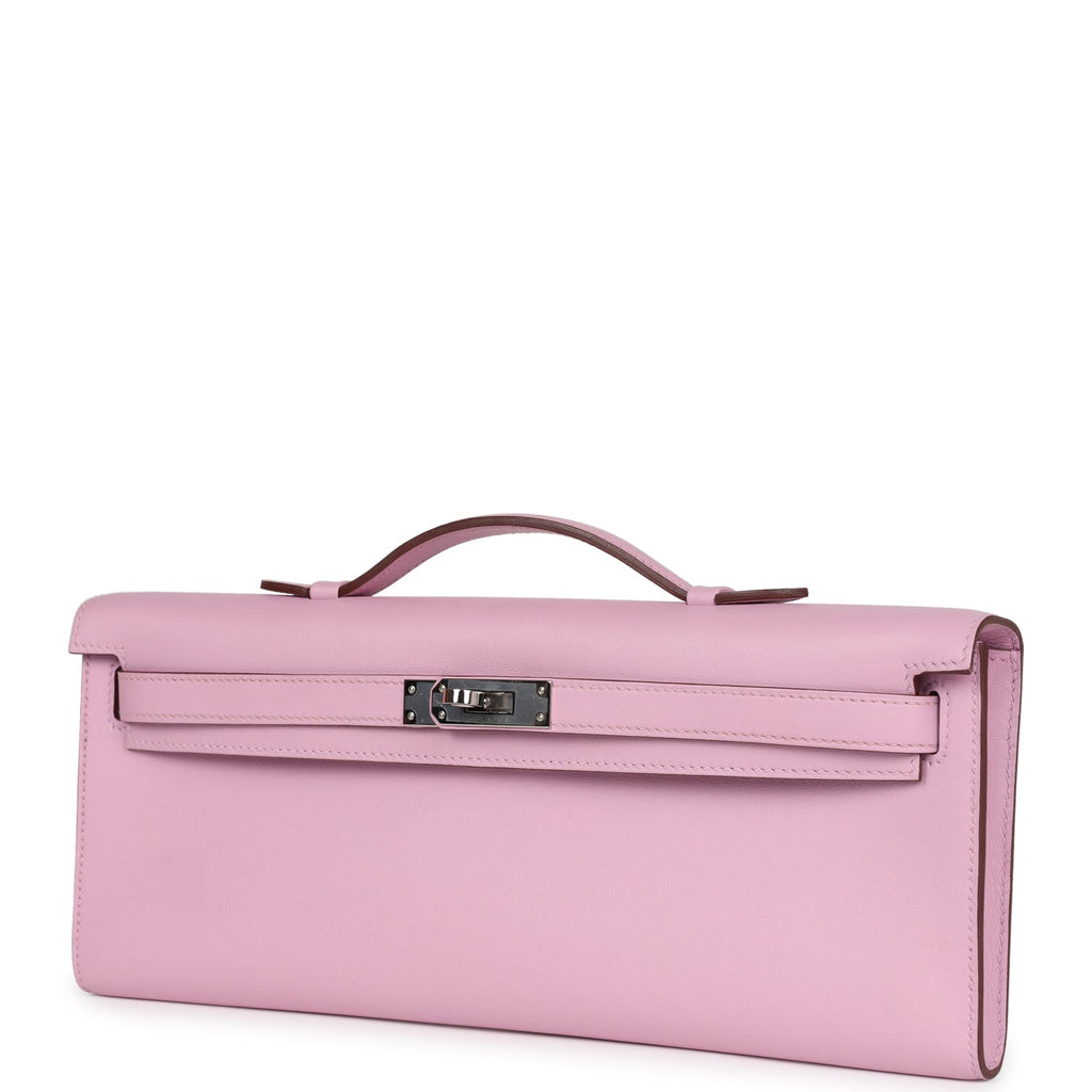 New Hermes Kelly Cut Mauve Sylvestre Swift Palladium Hardware