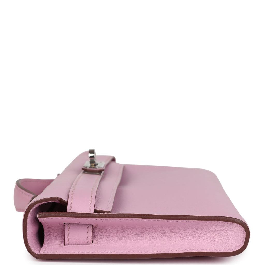 New Hermes Kelly Cut Mauve Sylvestre Swift Palladium Hardware