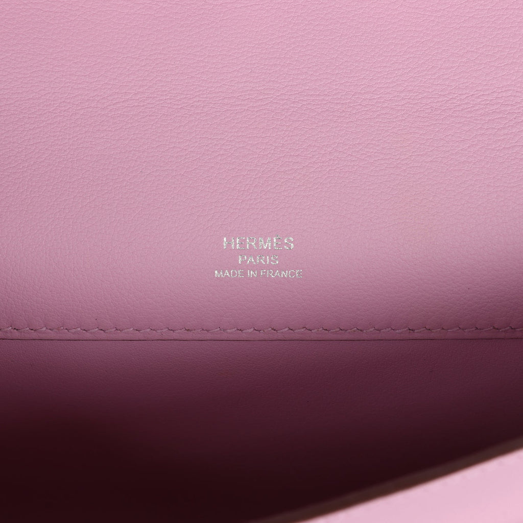 New Hermes Kelly Cut Mauve Sylvestre Swift Palladium Hardware