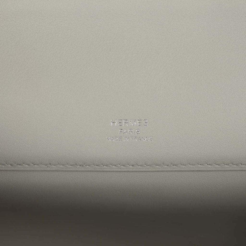 Hermes Kelly Cut Gris Perle Swift Palladium Hardware