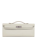 Hermes Kelly Cut Gris Perle Swift Palladium Hardware
