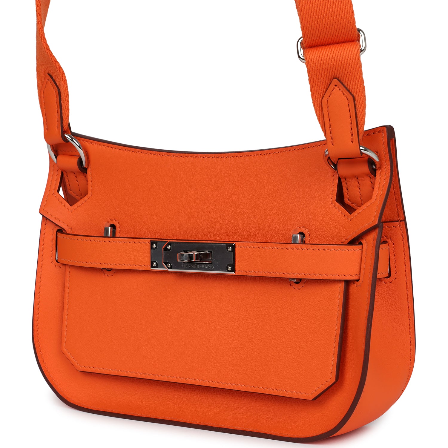 Hermes Jypsiere Mini Orange Minium Swift Palladium Hardware