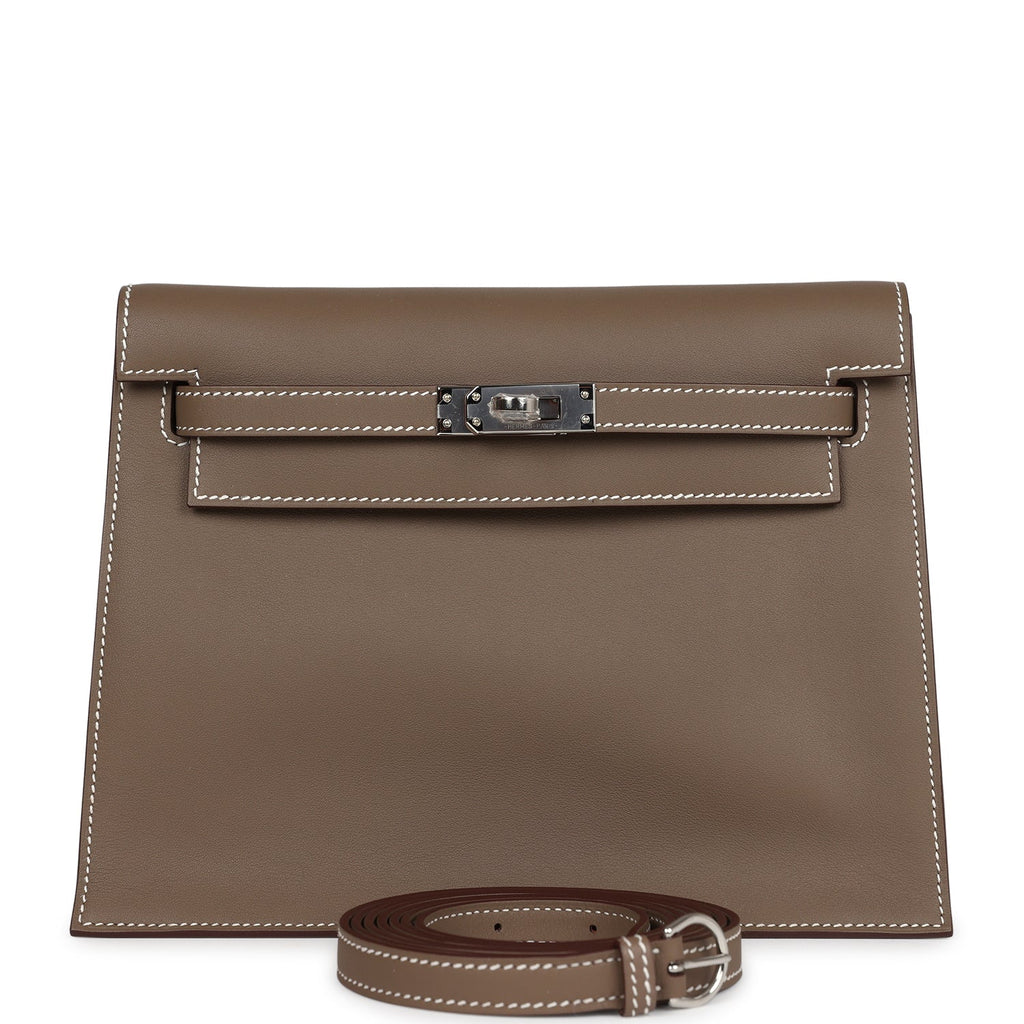 Hermes Kelly Danse Etoupe Swift Palladium Hardware
