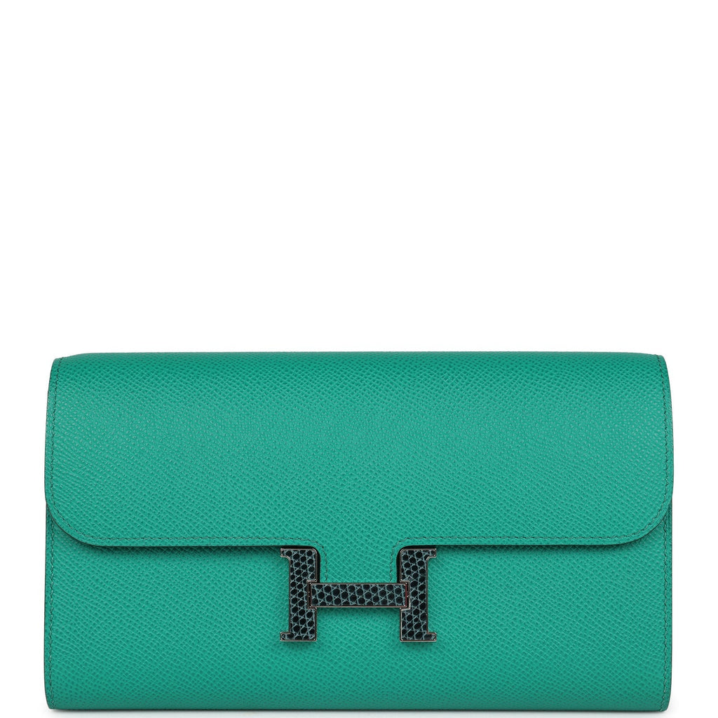 New Hermes Constance Wallet To Go Vert Jade Epsom Marquette and Palladium Hardware
