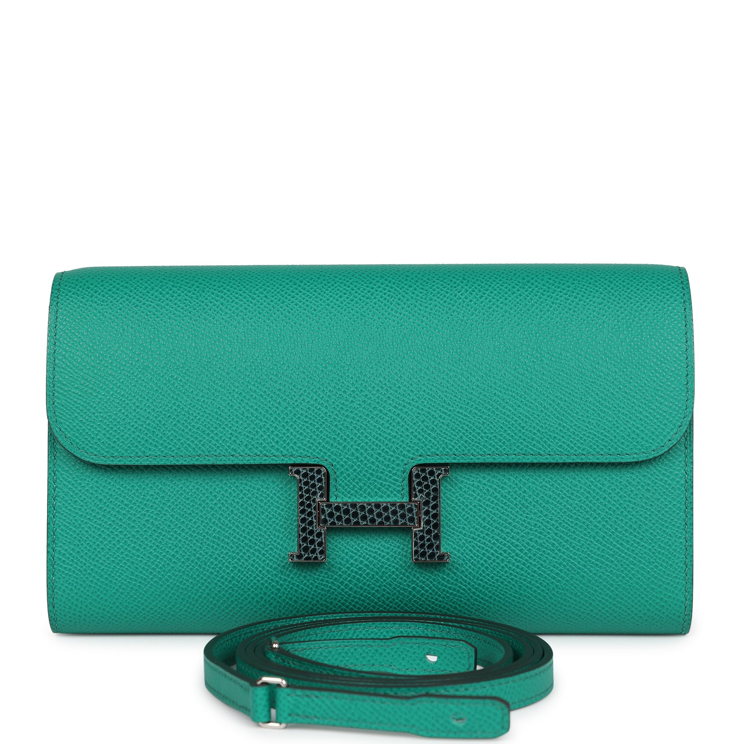 New Hermes Constance Wallet To Go Vert Jade Epsom Marquette and Palladium Hardware