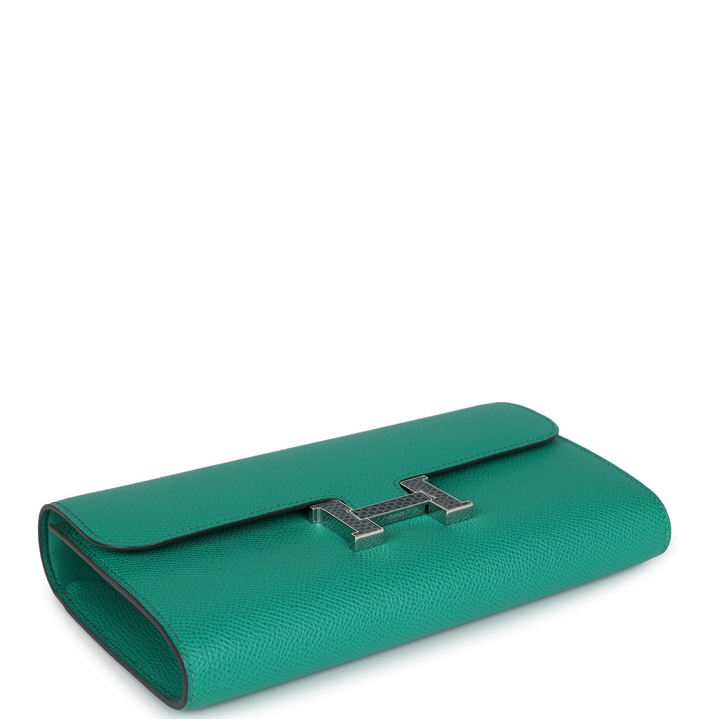 New Hermes Constance Wallet To Go Vert Jade Epsom Marquette and Palladium Hardware