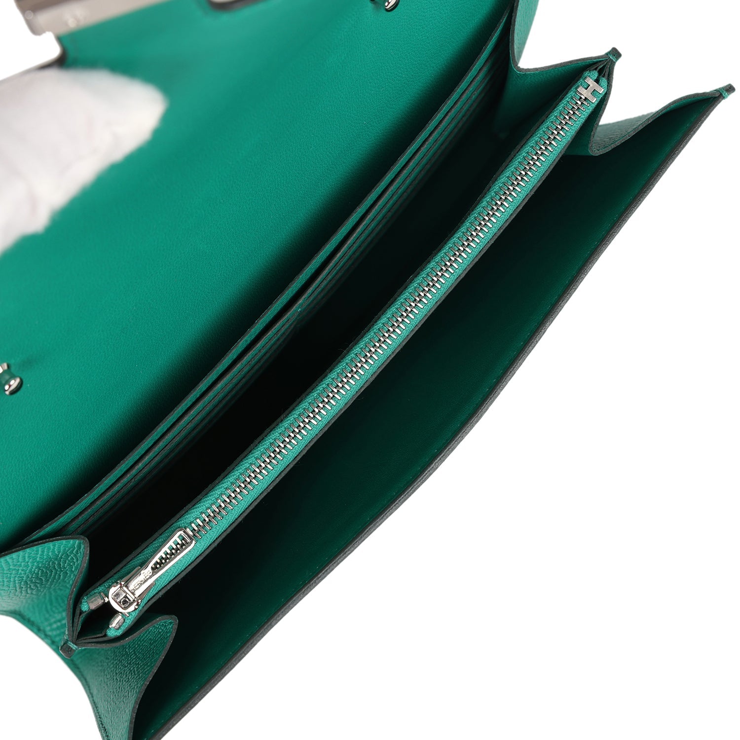 New Hermes Constance Wallet To Go Vert Jade Epsom Marquette and Palladium Hardware