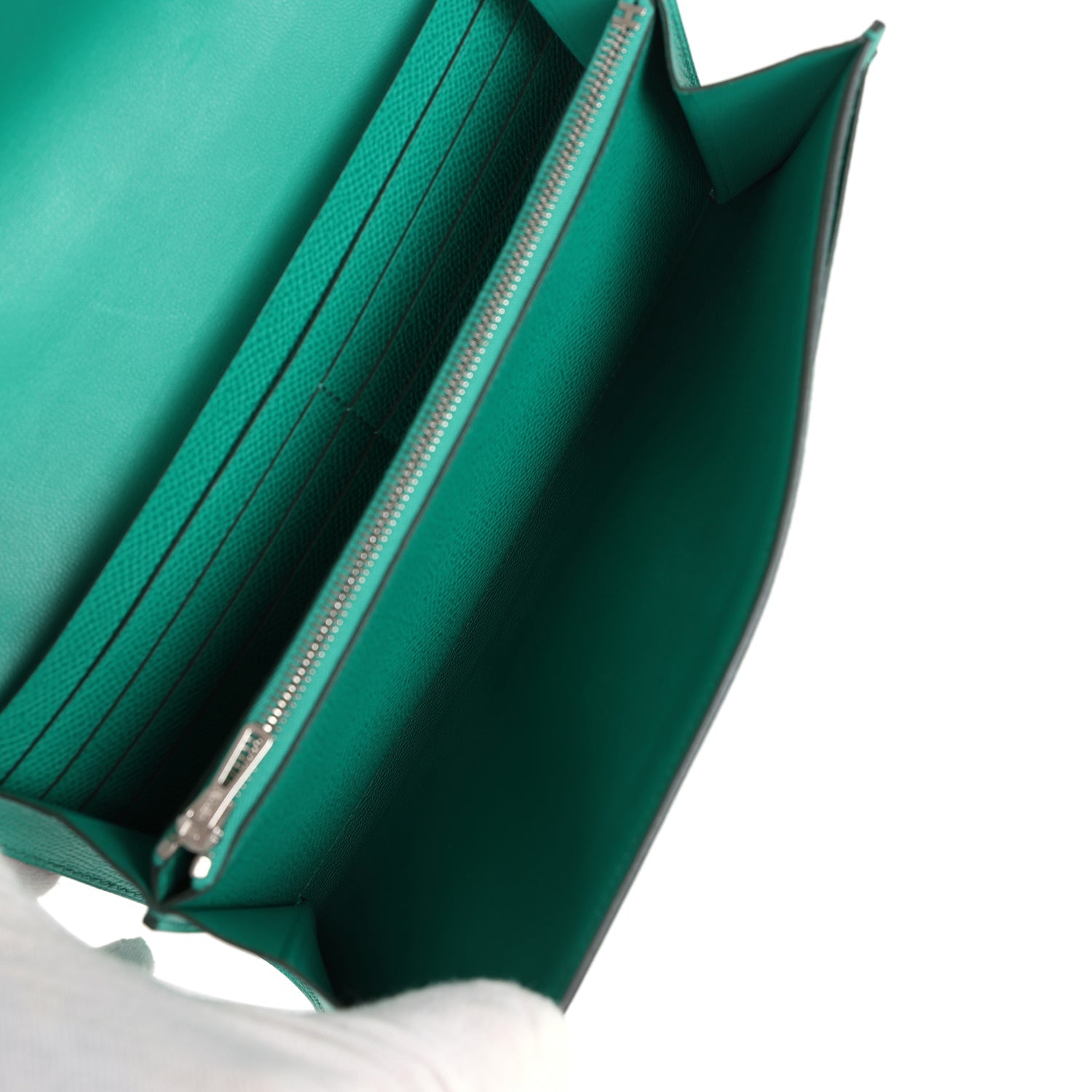 New Hermes Constance Wallet To Go Vert Jade Epsom Marquette and Palladium Hardware