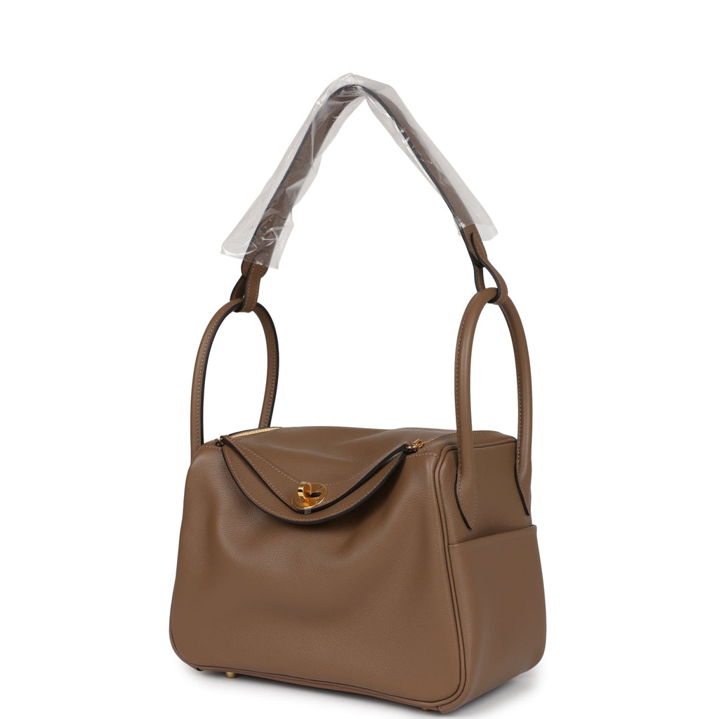 Hermes Lindy 26 Beige De Weimar Evercolor Gold Hardware